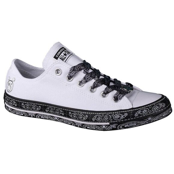 Rare Converse X Miley Cyrus Chuck Taylor All Star Sneakers Black & White Bandana - Picture 1 of 17